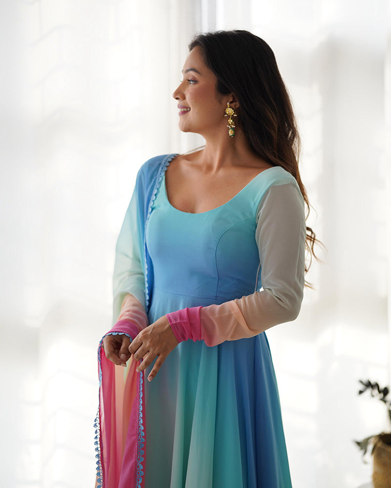 Alia Bhatt's Inspired Multi Shade Anarkali Collection