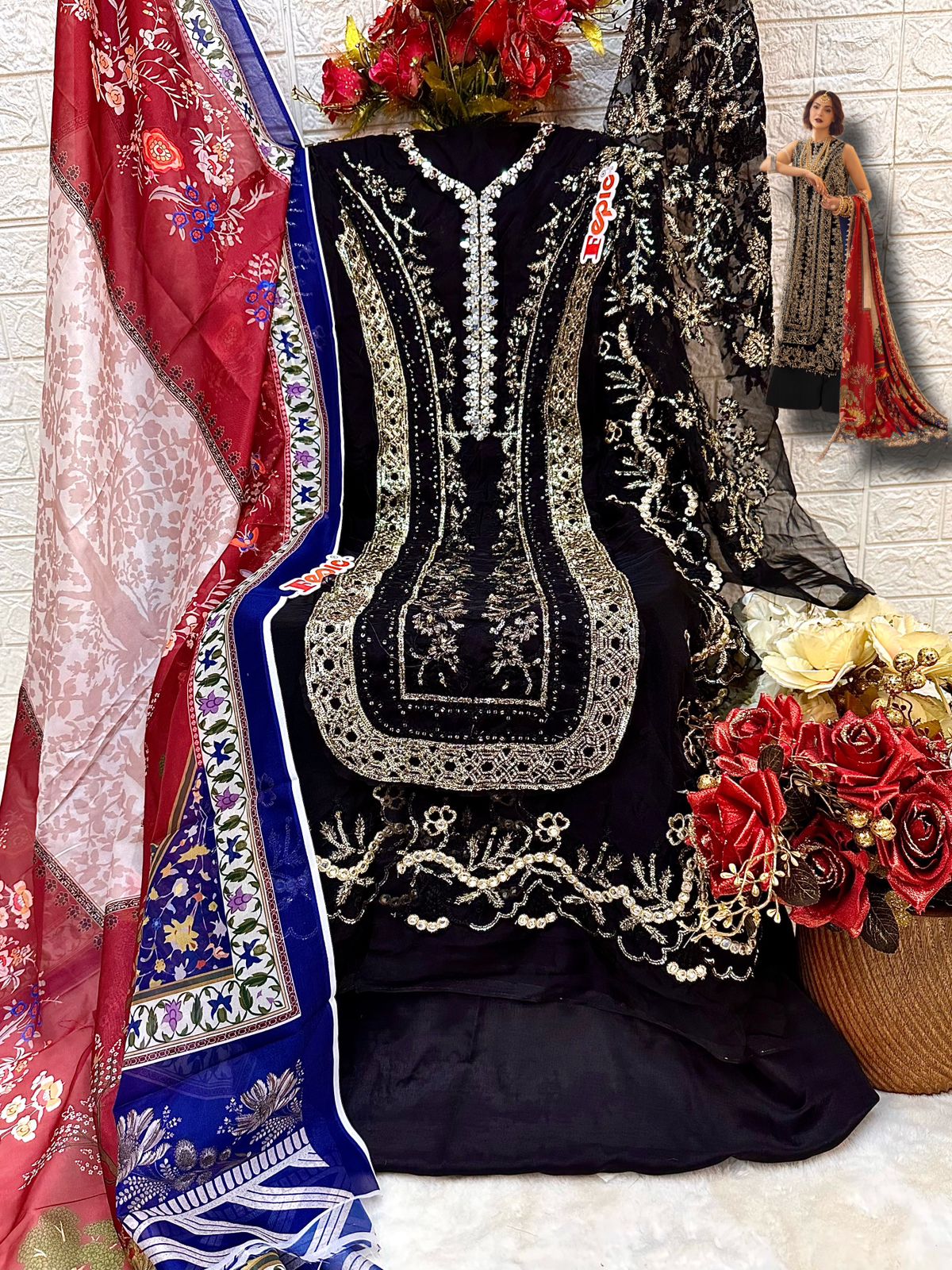 Premium Embroidered Party Wear Outfit