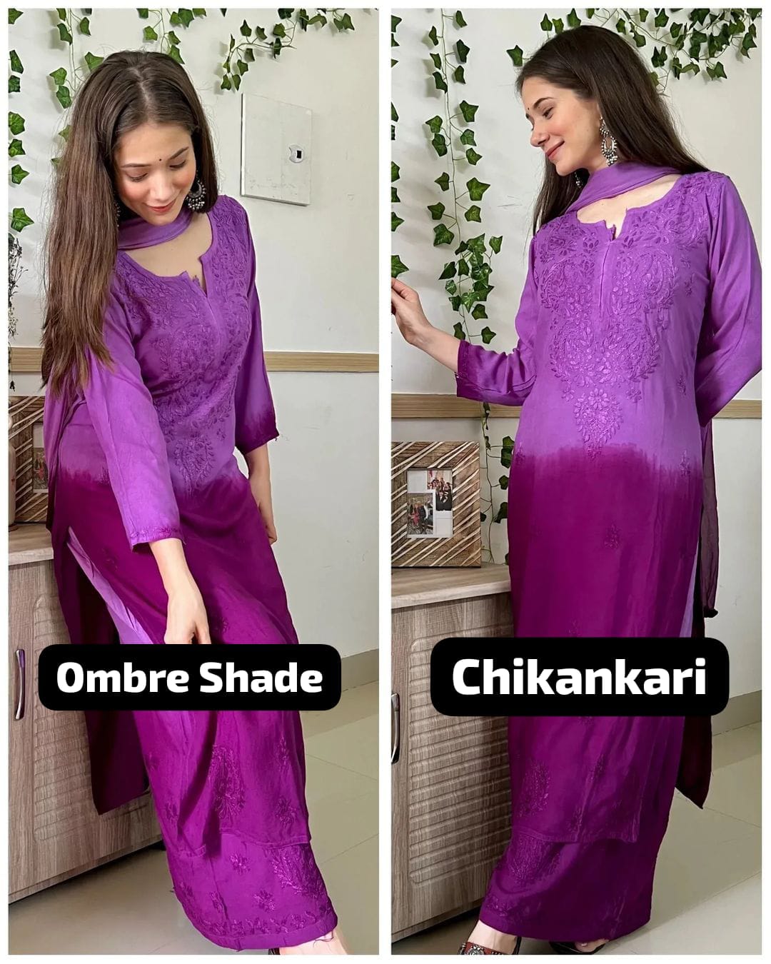 Premium Ombre Chikankari