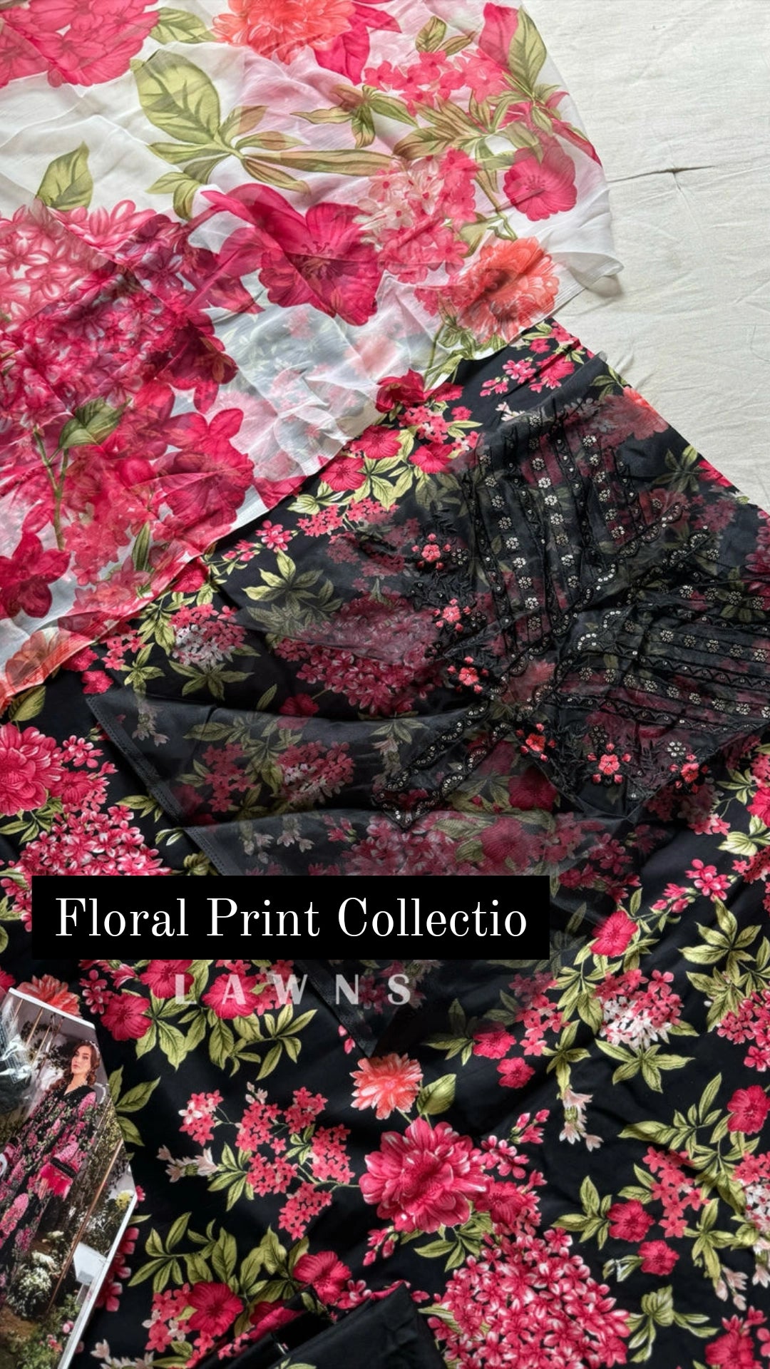 Floral Printed Cotton-Lawn Outfit