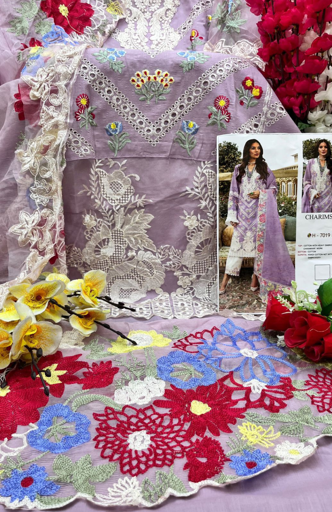 Embroidered Chikankari Lawns