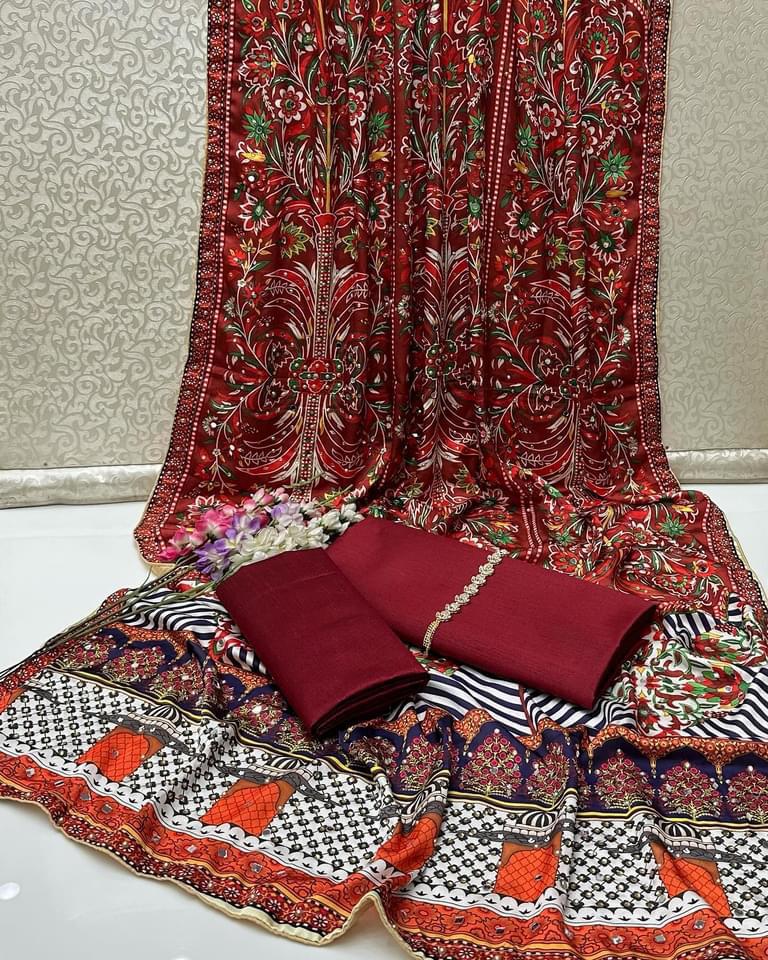 Original Pakistani Silk Handmade Karachi Dupatta