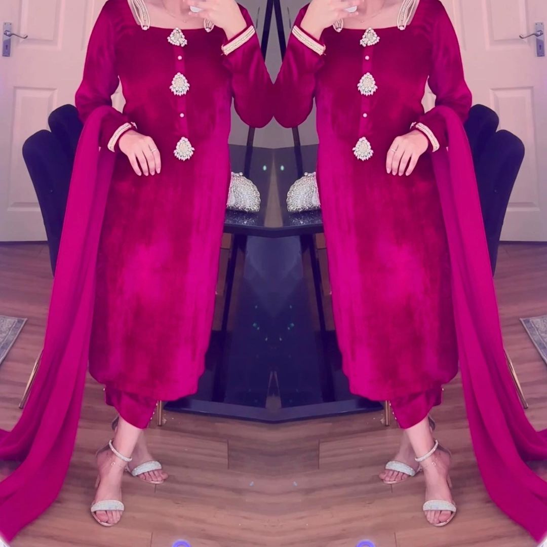 Premium Velvet Designer Outfit